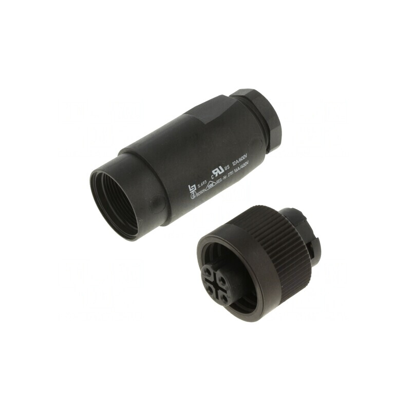 Mufă Circulară 4-Pin 400V pe Cablu | Electronic-mag.ro | Componente Electronice