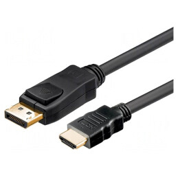 Cablu DisplayPort la HDMI 2m Negru | Electronic-mag.ro | Componente Electronice