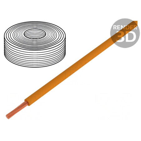 Cablu litat Cu 0,25mm2 PVC portocaliu 50m 100V | Electronic-mag.ro | Componente Electronice