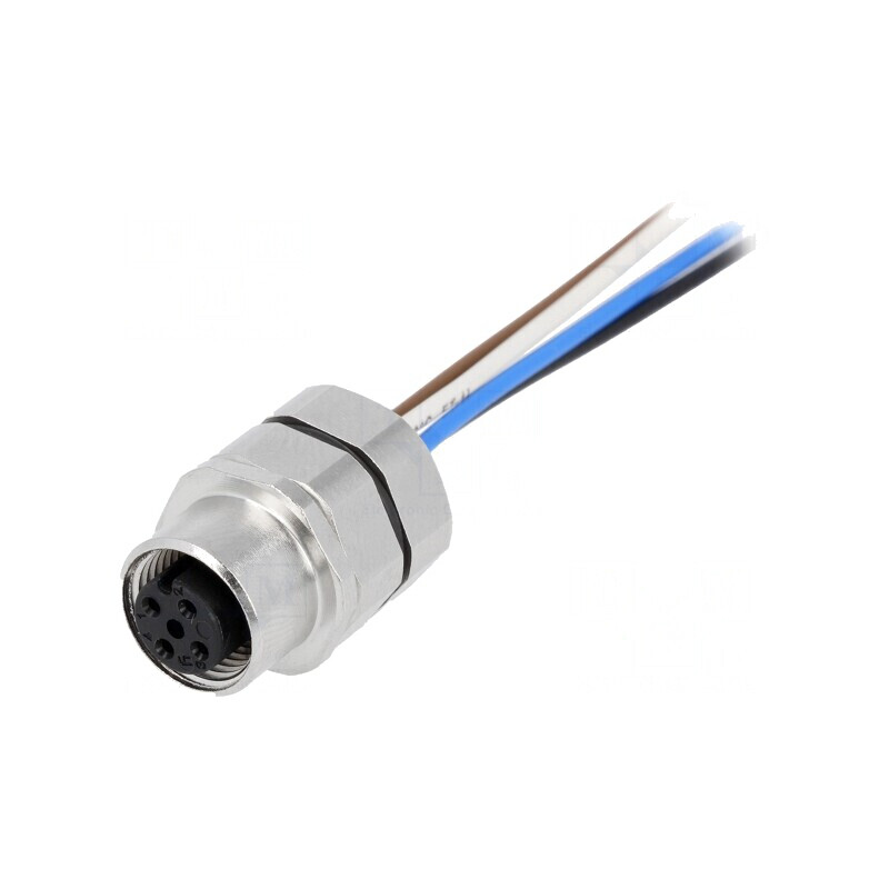 Soclu M12 PIN 4 mamă cabluri IP67 | Electronic-mag.ro | Componente Electronice
