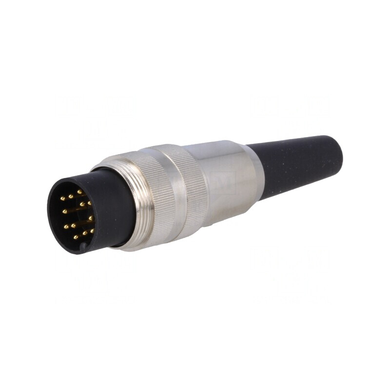 Mufă Tată Lipire pe Cablu 12 PIN 3A 60V M16 Drept | Electronic-mag.ro | Componente Electronice