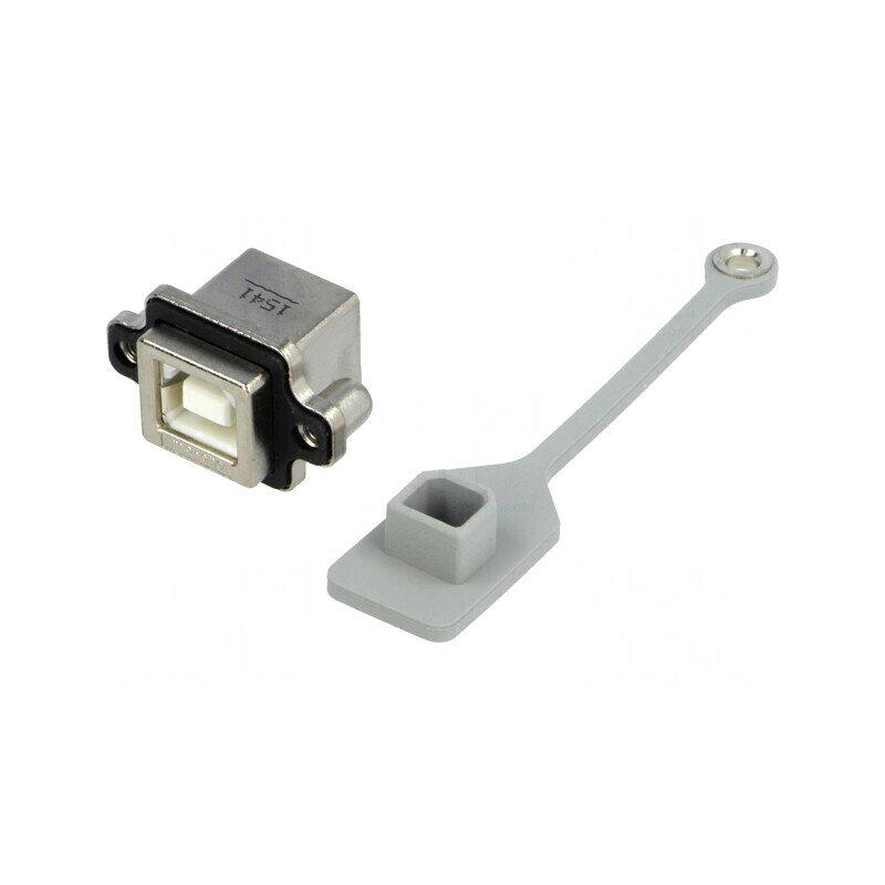 Soclu USB B pentru montare pe panou USB 2.0 | Electronic-mag.ro | Componente Electronice