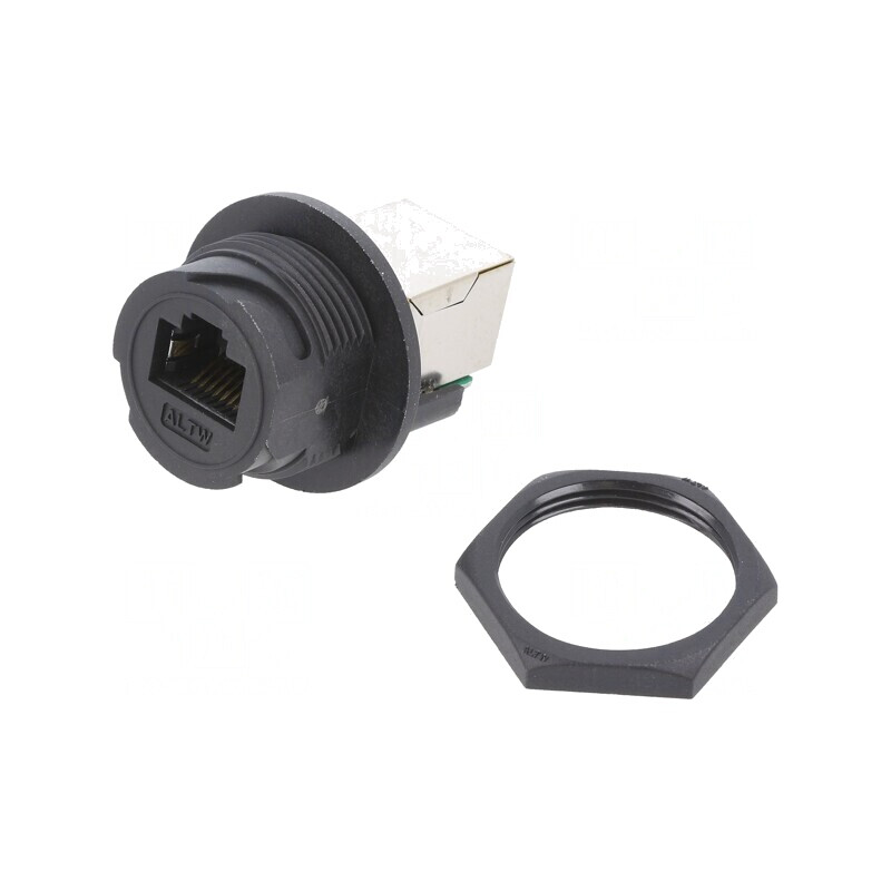 Adaptor PIN 8 Cat 5e Plastic 8p8c IP67 Drept | Electronic-mag.ro | Componente Electronice