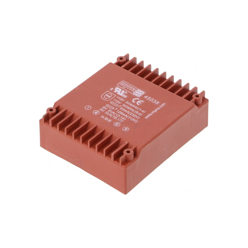 Transformator încapsulat 10VA 115/230VAC 9V 555mA PCB | Electronic-mag.ro | Componente Electronice