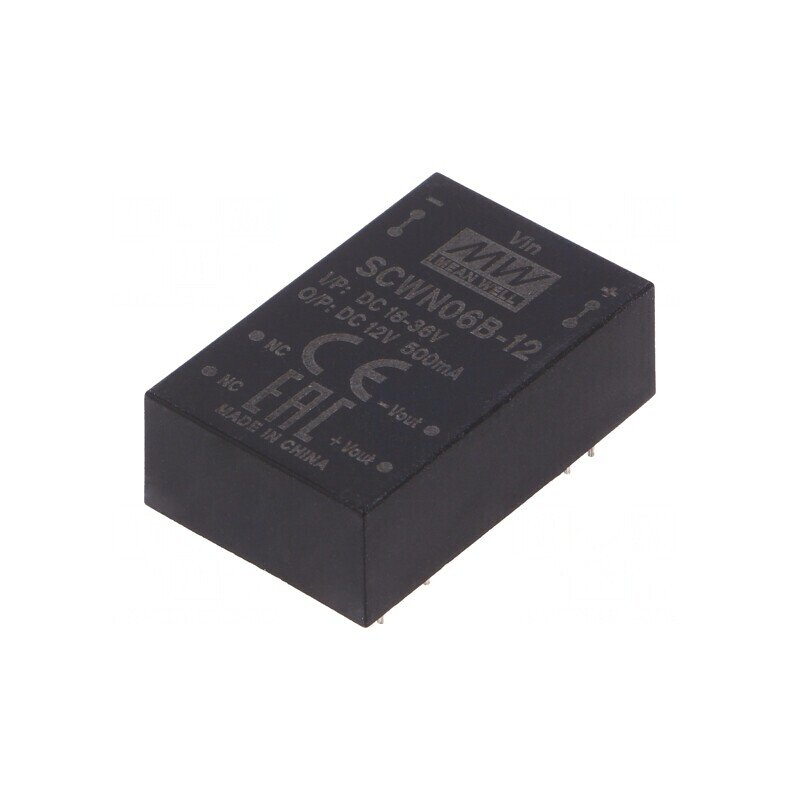 Convertor DC/DC 6W 18-36V la 12V 500mA DIP24 | Electronic-mag.ro | Componente Electronice