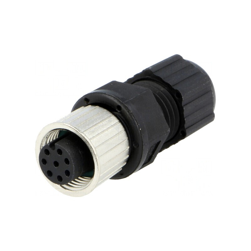 Mufă M12 PIN 8 Mamă pe Cablu IP68 | Electronic-mag.ro | Componente Electronice