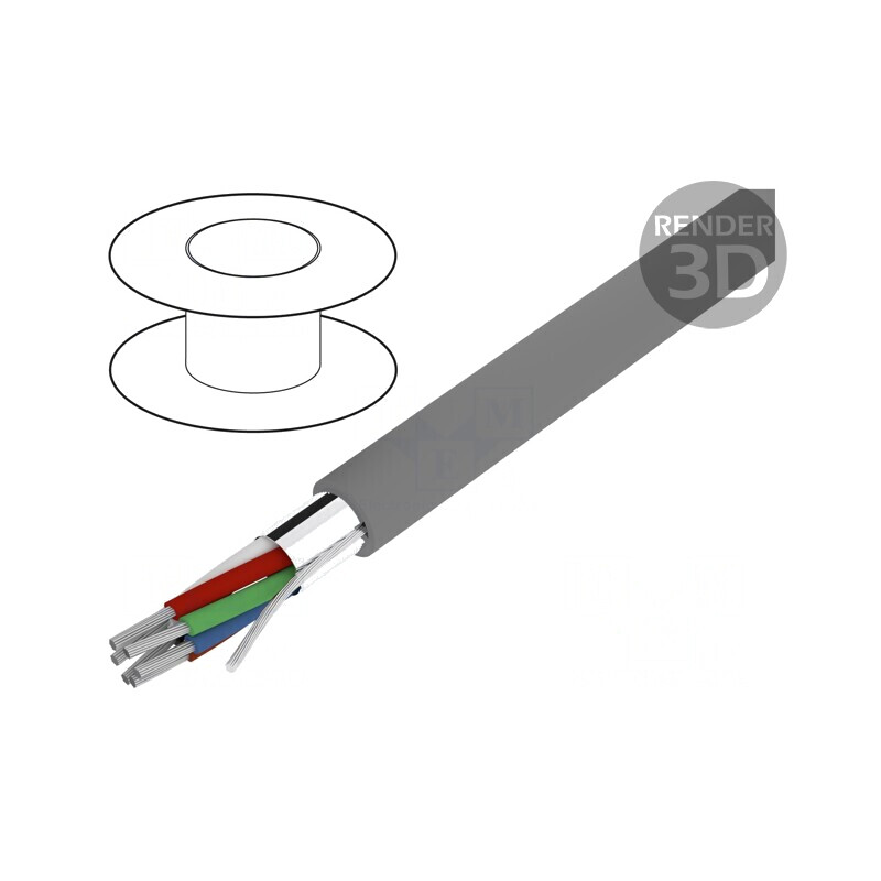 Cablu PVC Gri 3x2x22AWG 30.5m 300V | Electronic-mag.ro | Componente Electronice