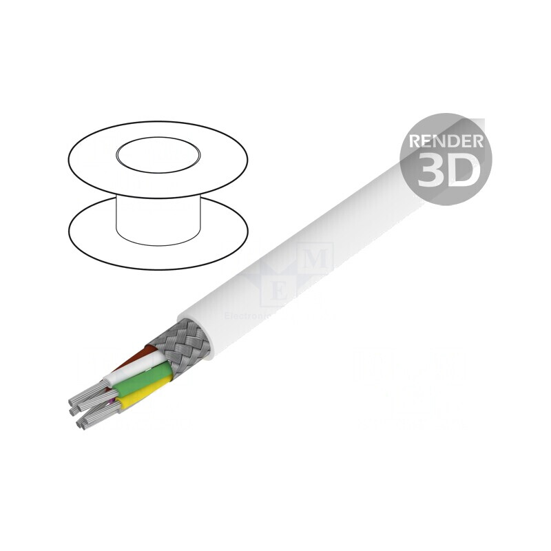 Cablu Alpha Essential C&C 6x22AWG PTFE Alb 30,5m | Electronic-mag.ro | Componente Electronice