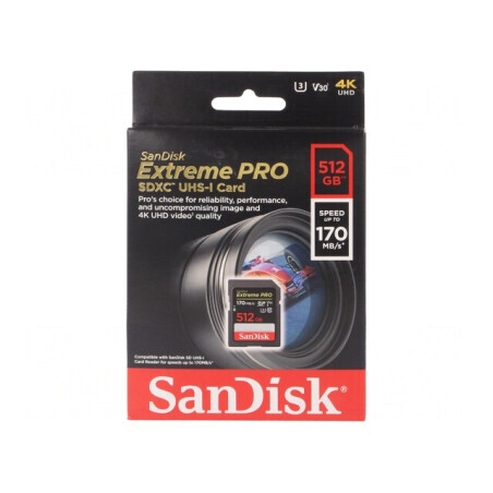 Card de memorie Extreme Pro SDXC 512GB 170MB/s | Electronic-mag.ro | Componente Electronice