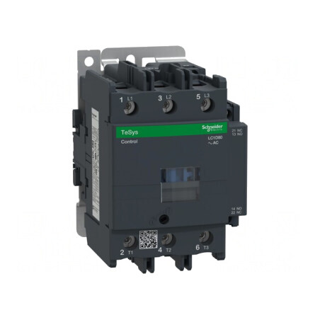 Contactor: 3-polar NO x3 Contacte auxiliare: NO + NC 24VAC 80A, LC1D80B7 | Electronic-mag.ro | Componente Electronice