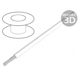 Cablu litat alb 30AWG PTFE 305m 250V | Electronic-mag.ro | Componente Electronice
