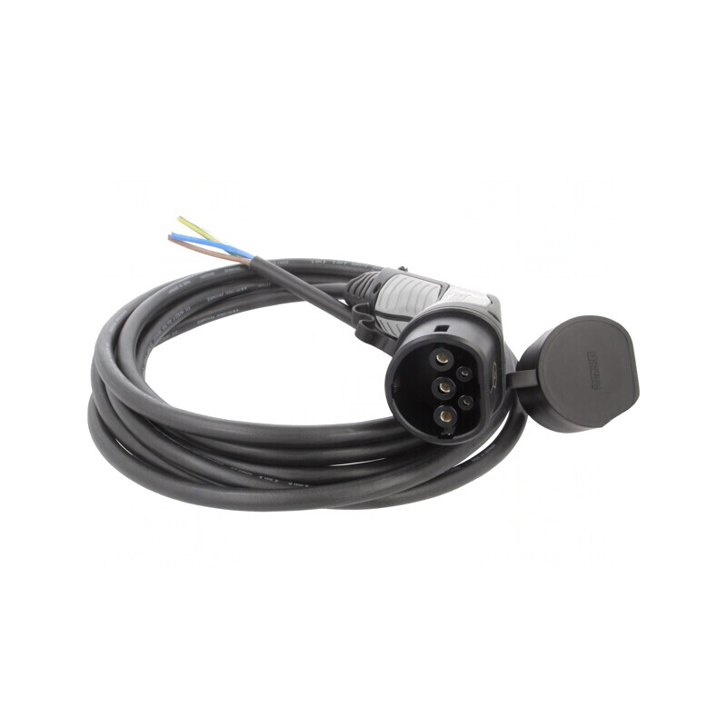 Cablu eMobility Tip 2 5m 32A Monofazat 250V 8kW IP44 | Electronic-mag.ro | Componente Electronice