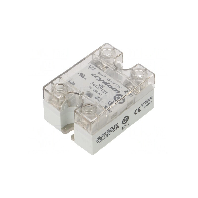 Releu semiconductor 50A 1-fazat 90-280VAC 48-660VAC | Electronic-mag.ro | Componente Electronice