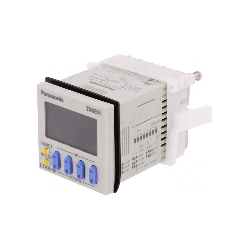 Timer LCD 24VAC 0.01s-9999h SPDT Panel Mount | Electronic-mag.ro | Componente Electronice