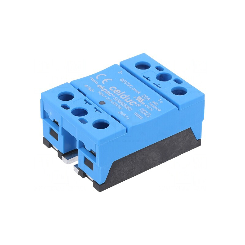 Releu semiconductor 1-fazat 20A 3,5-32VDC 5-40VDC | Electronic-mag.ro | Componente Electronice
