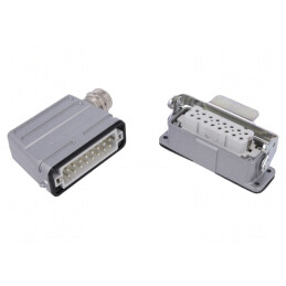 Conector HDC Tată Mamă 16 Pini PE A16 | Electronic-mag.ro | Componente Electronice