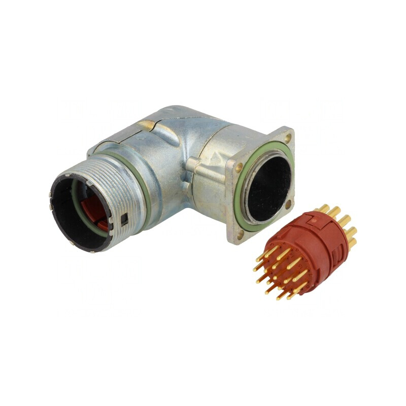 Conector M23 Soclu 17 PIN 90° Aurit | Electronic-mag.ro | Componente Electronice