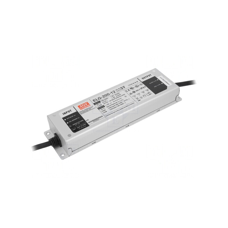 Alimentator LED 192W 12V 16A IP67 | Electronic-mag.ro | Componente Electronice