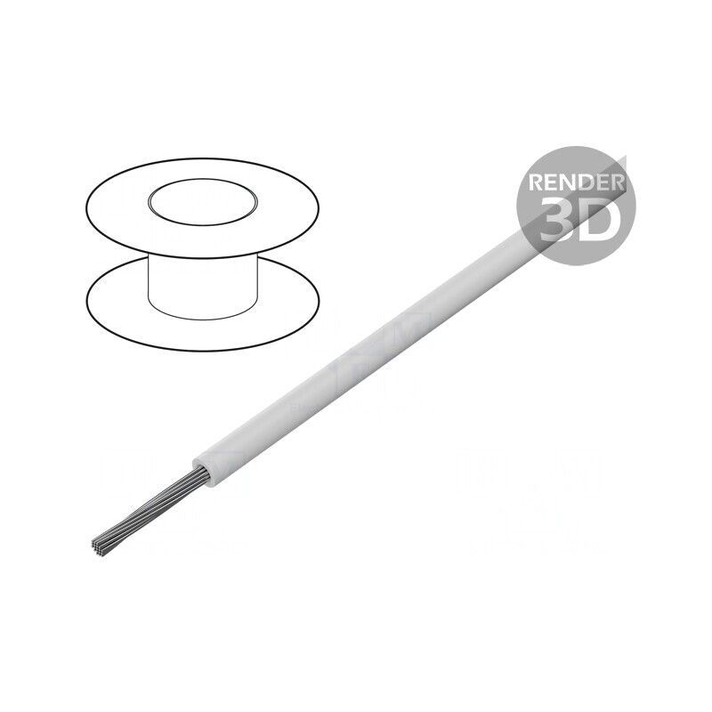 Cablu EcoWire 0,5mm2 MPPE Alb 600V | Electronic-mag.ro | Componente Electronice