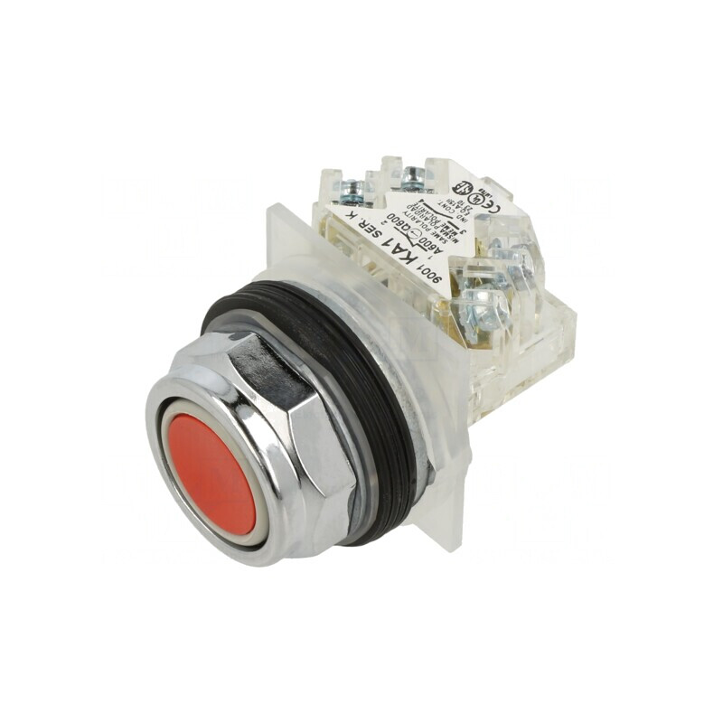 Comutator apăsare 30mm SPDT roșu | Electronic-mag.ro | Componente Electronice