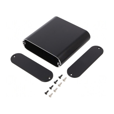 Carcasă aluminiu neagră 110x112x30mm MXA | Electronic-mag.ro | Componente Electronice