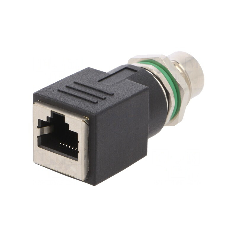 Adaptor M12 Mamă la RJ45 Soclu IP67 | Electronic-mag.ro | Componente Electronice Adaptor M12 Mamă la RJ45 Soclu IP67 | Electronic-mag.ro | Componente Electronice