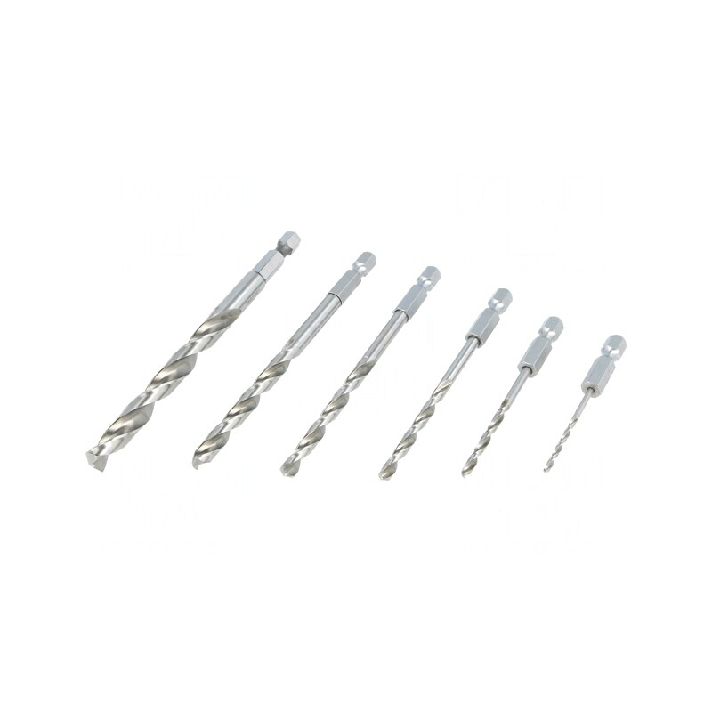 Set Burghie Metal Oțel Rapid HSS 6 Buc. | Electronic-mag.ro | Componente Electronice