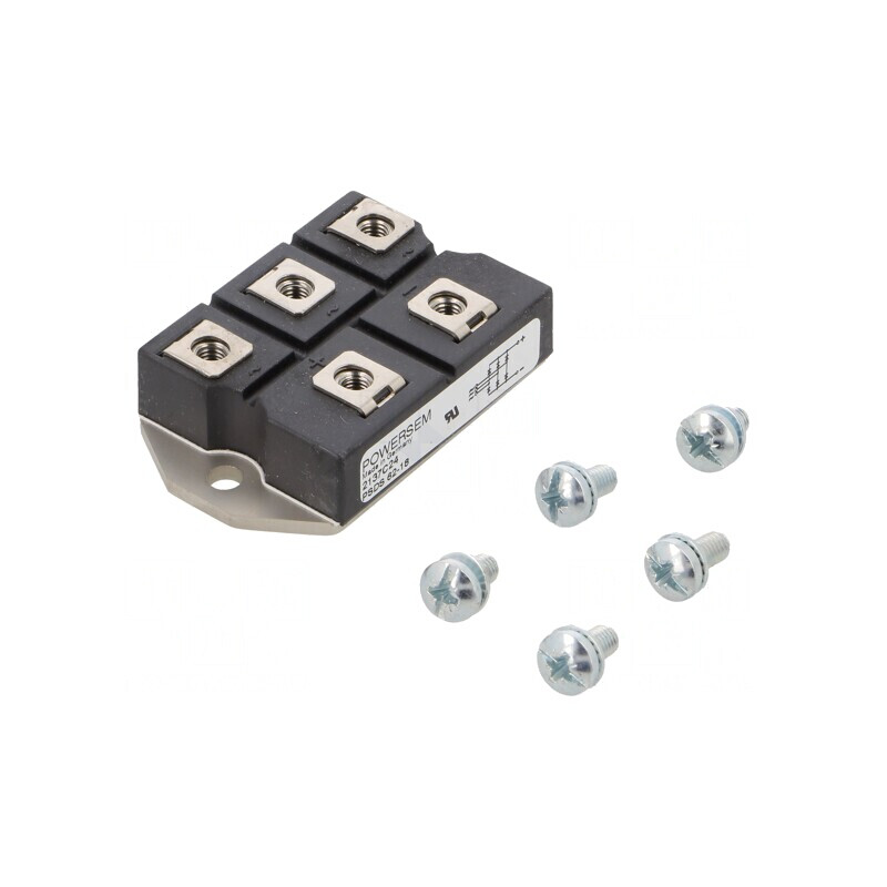 Punte Redresoare Trifazată 1.8kV 63A 500A PSDS 62/18 | Electronic-mag.ro | Componente Electronice
