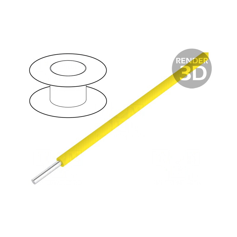 Cablu Kynar OFC 28AWG Galben 100m | Electronic-mag.ro | Componente Electronice