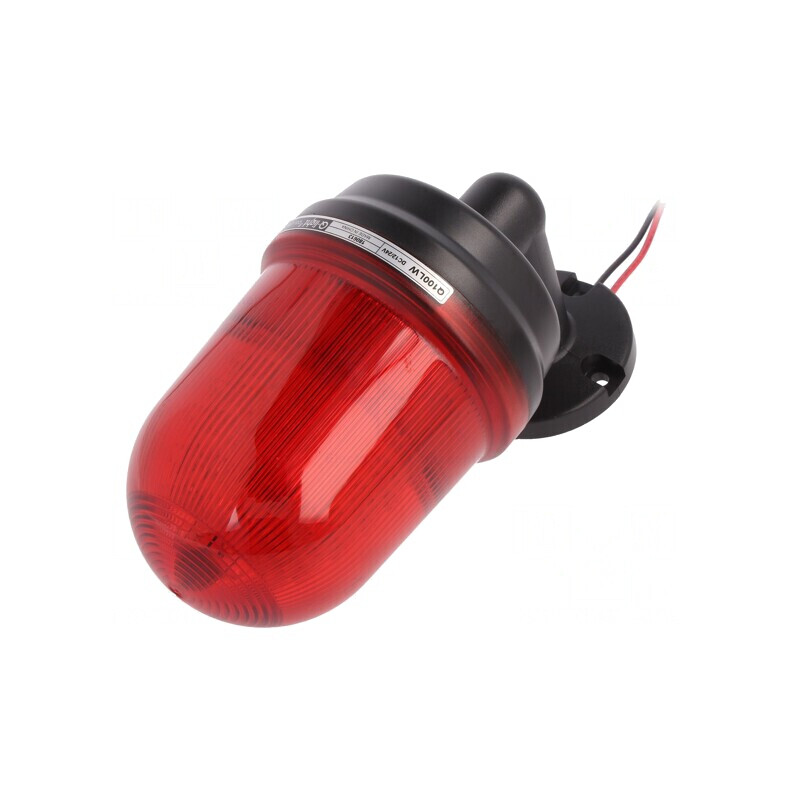 Lumină de Semnalizare Flash și Continuă Roșie IP65 | Electronic-mag.ro | Componente Electronice