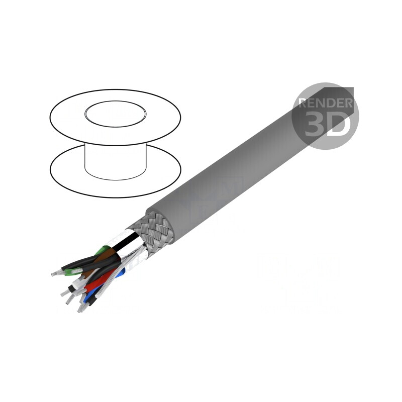 Cablu Alpha Essential C&C 5x2x28AWG Gri Închis 300V | Electronic-mag.ro | Componente Electronice