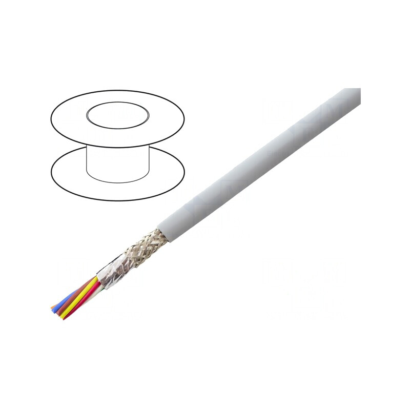 Cablu EcoCable Mini 8x20AWG Gri Întunecat 30,5m | Electronic-mag.ro | Componente Electronice