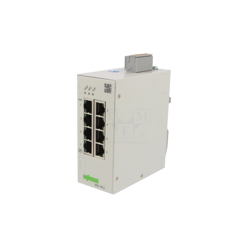 Switch Ethernet Administrabil 8 Porturi RJ45 24-48VDC | Electronic-mag.ro | Componente Electronice