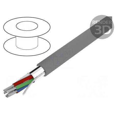 Cablu Xtra Guard 1 2x22AWG PVC Gri Întunecat | Electronic-mag.ro | Componente Electronice