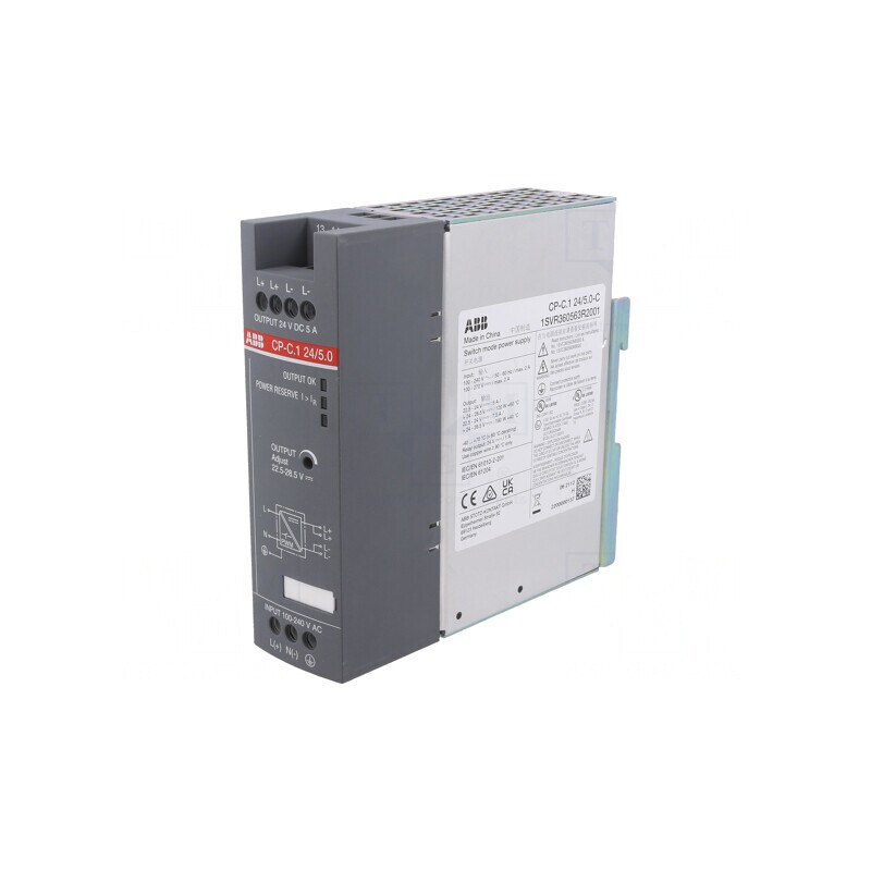 Alimentator Pulsatoriu pentru Șină DIN 120W 24VDC 5A | Electronic-mag.ro | Componente Electronice