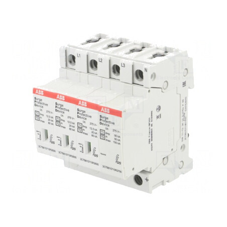 Limitator de Supratensiuni Tip 1 2 Poli 80kA OVR T1-T2 3N 12.5-275S P QS | Electronic-mag.ro | Componente Electronice