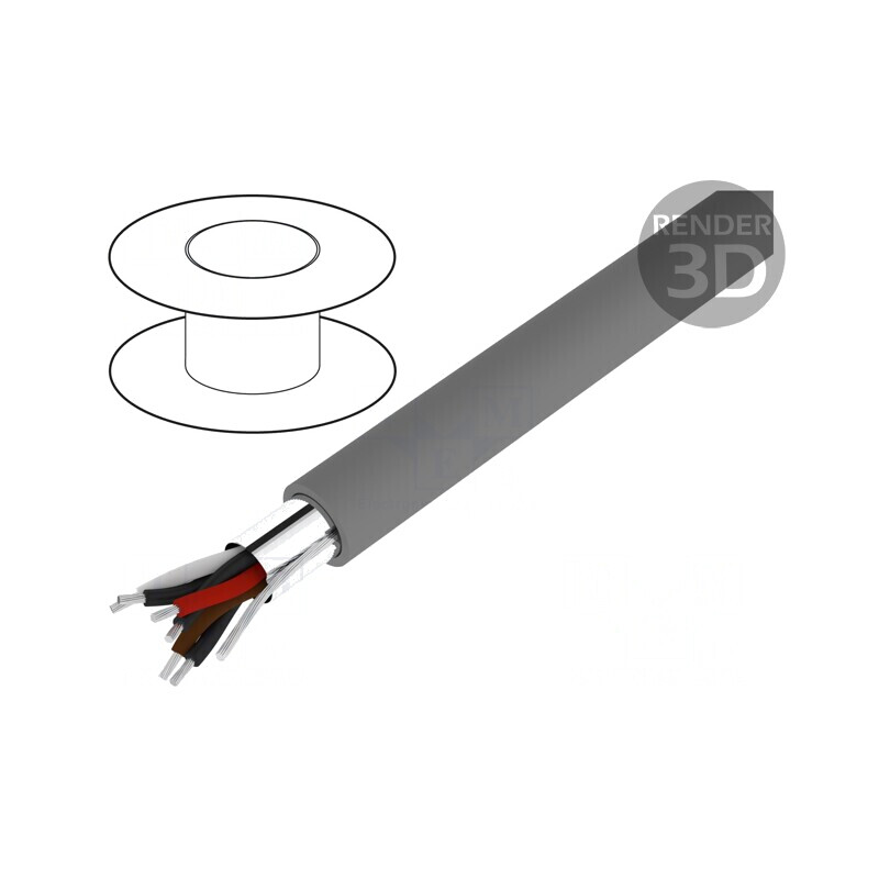Cablu Xtra Guard 1 1x2x24AWG PVC Gri Închis | Electronic-mag.ro | Componente Electronice