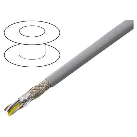 Cablu EcoCable Mini 5x2x24AWG gri închis 30,5m | Electronic-mag.ro | Componente Electronice