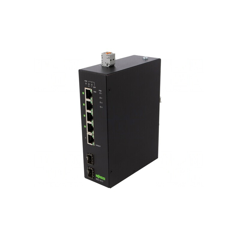 Switch Ethernet Neadministrabil 7 Porturi 24-57VDC | Electronic-mag.ro | Componente Electronice