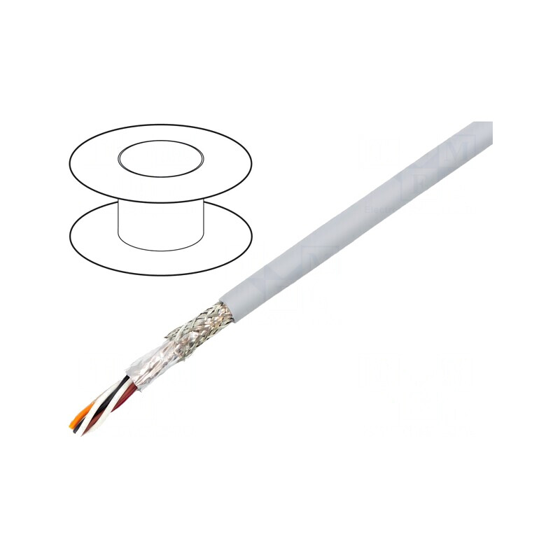 Cablu EcoCable Mini 4x2x24AWG MPPE Gri Închis 30,5m | Electronic-mag.ro | Componente Electronice