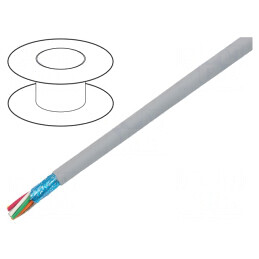 Cablu EcoCable Mini 6x20AWG Gri Închis | Electronic-mag.ro | Componente Electronice