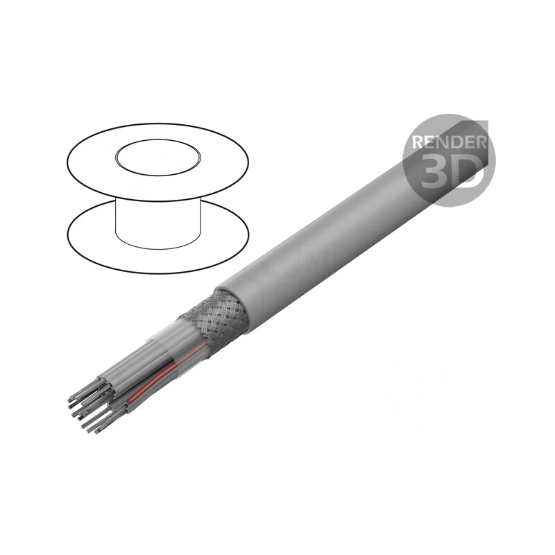 Cablu Bandă Rotund 1.27mm Lit Cu 10x28AWG PVC Gri | Electronic-mag.ro | Componente Electronice