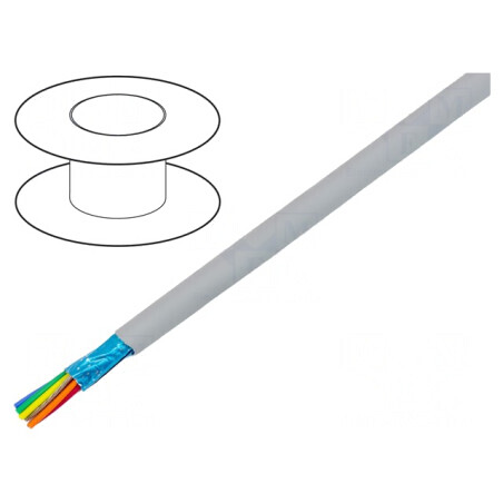 Cablu EcoCable Mini 10x26AWG Gri Întunecat Folie Al-PET MPPE | Electronic-mag.ro | Componente Electronice