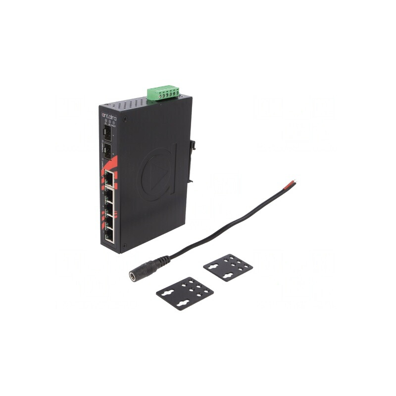 Switch Ethernet neadministrabil 7 porturi 12-48VDC | Electronic-mag.ro | Componente Electronice