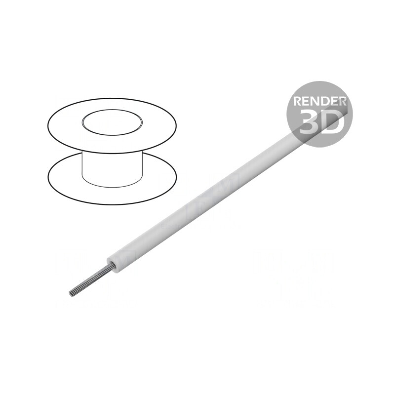Cablu HookUp Wire silicon alb 30,5m 20kV | Electronic-mag.ro | Componente Electronice