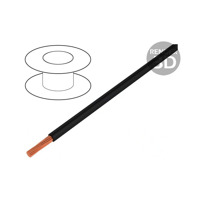 Cablu HookUp Wire Negru Silicon 10kV -40÷150°C | Electronic-mag.ro | Componente Electronice