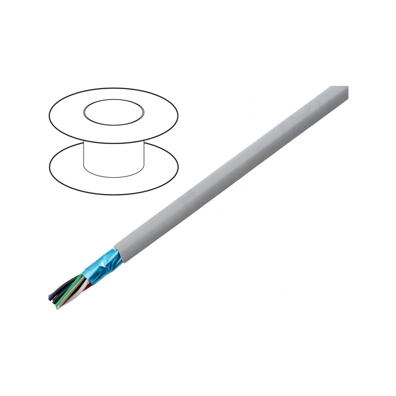 Cablu EcoCable Mini 5x2x28AWG folie Al-PET gri închis | Electronic-mag.ro | Componente Electronice
