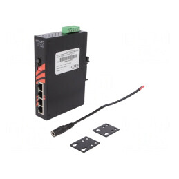 Switch Ethernet Neadministrabil 5 Porturi 12-48VDC LNX-0501G-SFP | Electronic-mag.ro | Componente Electronice