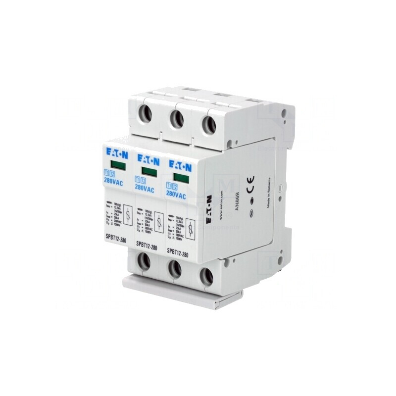 Limitator de Supratensiuni Tip 1, 2 Poli, 280VAC, SPBT12-280/3 | Electronic-mag.ro | Componente Electronice