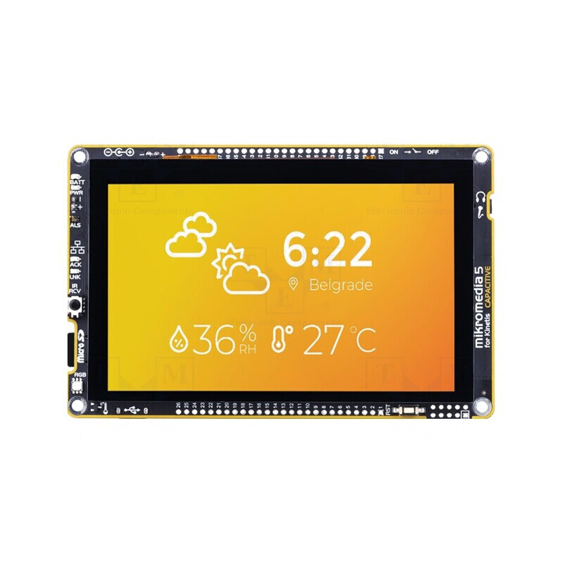 Ecran TFT 5" 800x480 LED cu Ethernet, I2C, WiFi, Capacitiv pentru Kinetis | Electronic-mag.ro | Componente Electronice